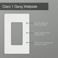 thumbnail image 4 of Lutron SC-1-BI Claro Single-Gang Wallplate, Biscuit, 4 of 6