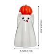 thumbnail image 2 of Halloween Ghost Resin Statue Figurine with Sunglasses Bow and Pumpkin Basket Hand-Painted 3D Sculpted Spooky Ornament for Home Tabletop Shelves Fireplace Display Decor, 2 of 6