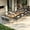 Teak, variant on LayinSun 9 Piece Outdoor Dining Table Set, Aluminum Modern Rectangular Dining Table and All-Weather Wicker Chairs Set for Patio Deck Indoor Decor Kitchen
