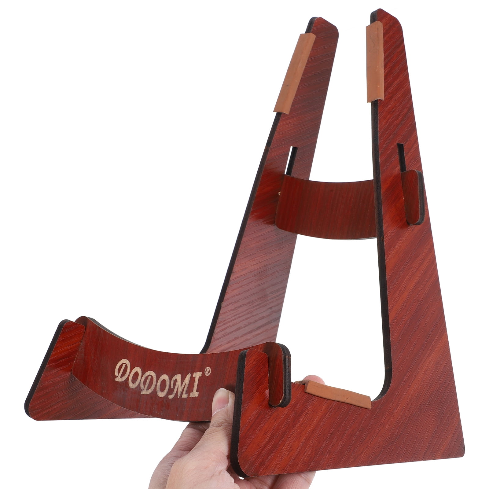 4 Count Guitar Stand Tuner Hanging Portable Display Frame Guitars Brown