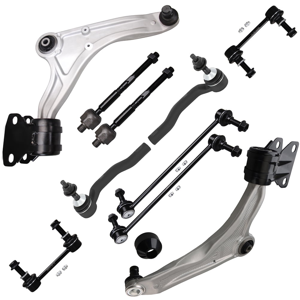 ECCPP 10pcs Lower Control Arm w/ Ball Joint Inner Tie Rod End Outer Tie Rod End Sway Bar End Link fit for 2013-2017 For Ford Fusion 2013-2018 For Lincoln MKZ