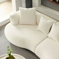thumbnail image 5 of Kevinplus 102.36" Mid Century Modern Sectional Curved Sofa Couch for Living Room,Apartment,White, 5 of 7