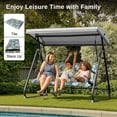 thumbnail image 5 of SDJPOI Outdoor Swing Cushions, Porch Swing Cushions 2-3 Seater Replacement with Backrest, Waterproof Thicken 4" Bench Cushion with Ties for Patio Porch Lawn and Garden, 5 of 8