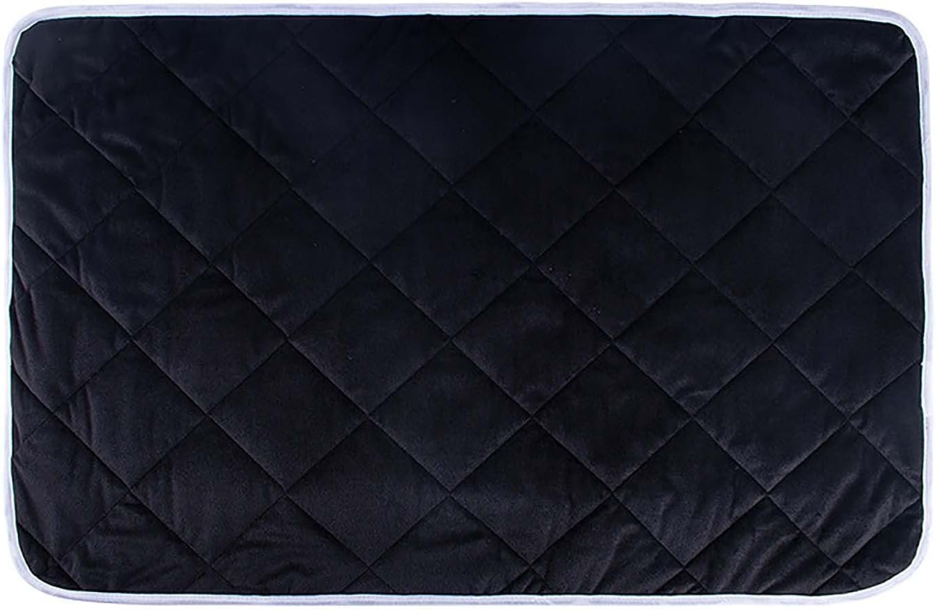 Heated Cat Bed, Dog Heating Pad, Waterproof Extra Warm Thermal Pet Pad for Indoor Outdoor Decor, Non-Slip Heating Pads for Dogs Cats, Pet Bed Home Decor Washable, Gifts for Women Men (Black)