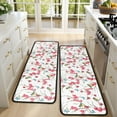 thumbnail image 4 of Kitchen Rugs Sets Of 2,Pioneer Flower Floral Print Pattern Anti Fatigue Kitchen Mat Rugs Non Slip Washable,Decorative Kitchen Floor Mats for Kitchen,Sink,Laundry,17"x47"+17"x47", 4 of 5