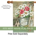thumbnail image 2 of Daisies Floral Flowers in Bucket Decoration Spring Birdhouse Farmhouse House Flag Outdoor Yard Flag 28" x 40", 2 of 6