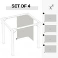 thumbnail image 4 of Outsunny 10' x 12' Gazebo Replacement Sidewall Set, 4 Panels, Light Grey, 4 of 10