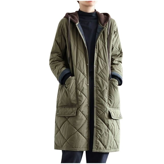 HTNBO Women Light down Jacket with Hood Packable Soft Puffer Jacket Coat Long Length Winter Outwear