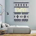 thumbnail image 5 of Dark Blue Boho Kitchen Curtains Sets for Windows 24 Inch Length, Farmhouse Neutral Abstract Geometric Rod Pocket Window Treatments Tier Curtains and Valances Set for Bedroom/Bathroom, 5 of 8