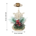 thumbnail image 2 of Candelabro navideño para candelabros con decoración de frutos rojos y piñas Candelabros Candelabros cónicos para centro de mesa Decoración festiva de repisa navideña o decoración del hogar, 2 of 2