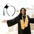 thumbnail image 3 of Graduation Cap Headband - Lightweight All-Day Comfort Grad Cap Headband Insert - Secure Grad Hat Holder for Curly/Thick Hair - Anti-Slip Removable Graduation Hair Accessories, 3 of 4