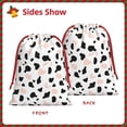 thumbnail image 4 of Super Soft Fabric Gift Bag Contraction Free Bag Mouth Pull Rope Design Red Ribbon Mouth For The Festival Simple Cow-Print Pattern1_2 Small, 4 of 8