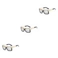 thumbnail image 2 of Qarigey Gafas de sol Metal Moda Marco cuadrado Gafas Gafas ligeras Accesorios para adultos Gafas para conducir Blanco-plata Type1 NO1, 2 of 6