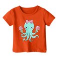 thumbnail image 5 of Zszcpp T Shirts Casual Top For Baby Girl Endearing Ocean Animal Print Cool T-Shirt Tee Short Sleeve Blouse Girls Tops, 5 of 5