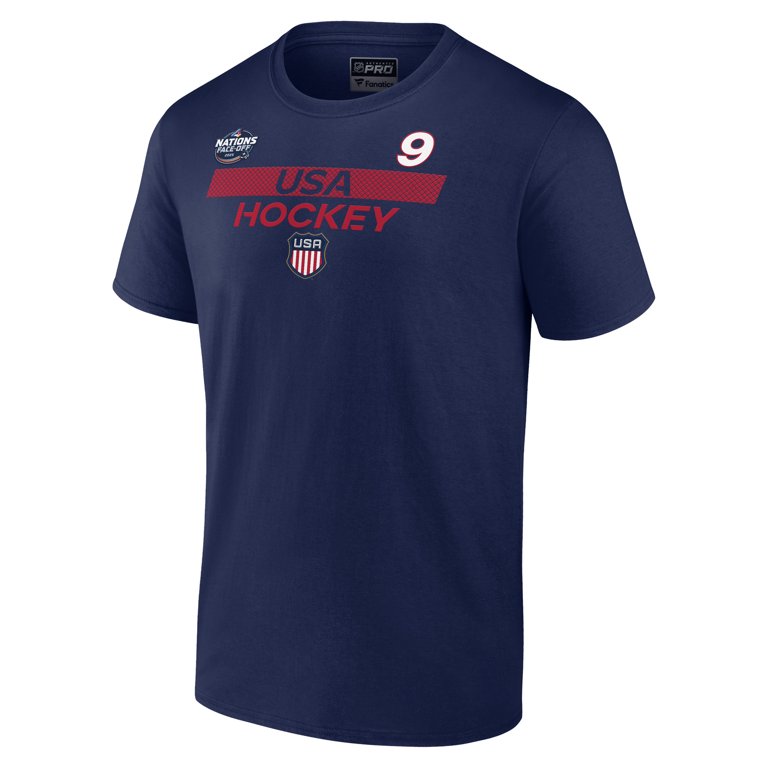 Men's Fanatics Jack Eichel Navy USA 2025 Nations Face-Off