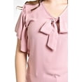 thumbnail image 4 of Blusa con moño al frente Roman Fashion /Tallas Extras, 1874 (Rosa) rosa 42, 4 of 6