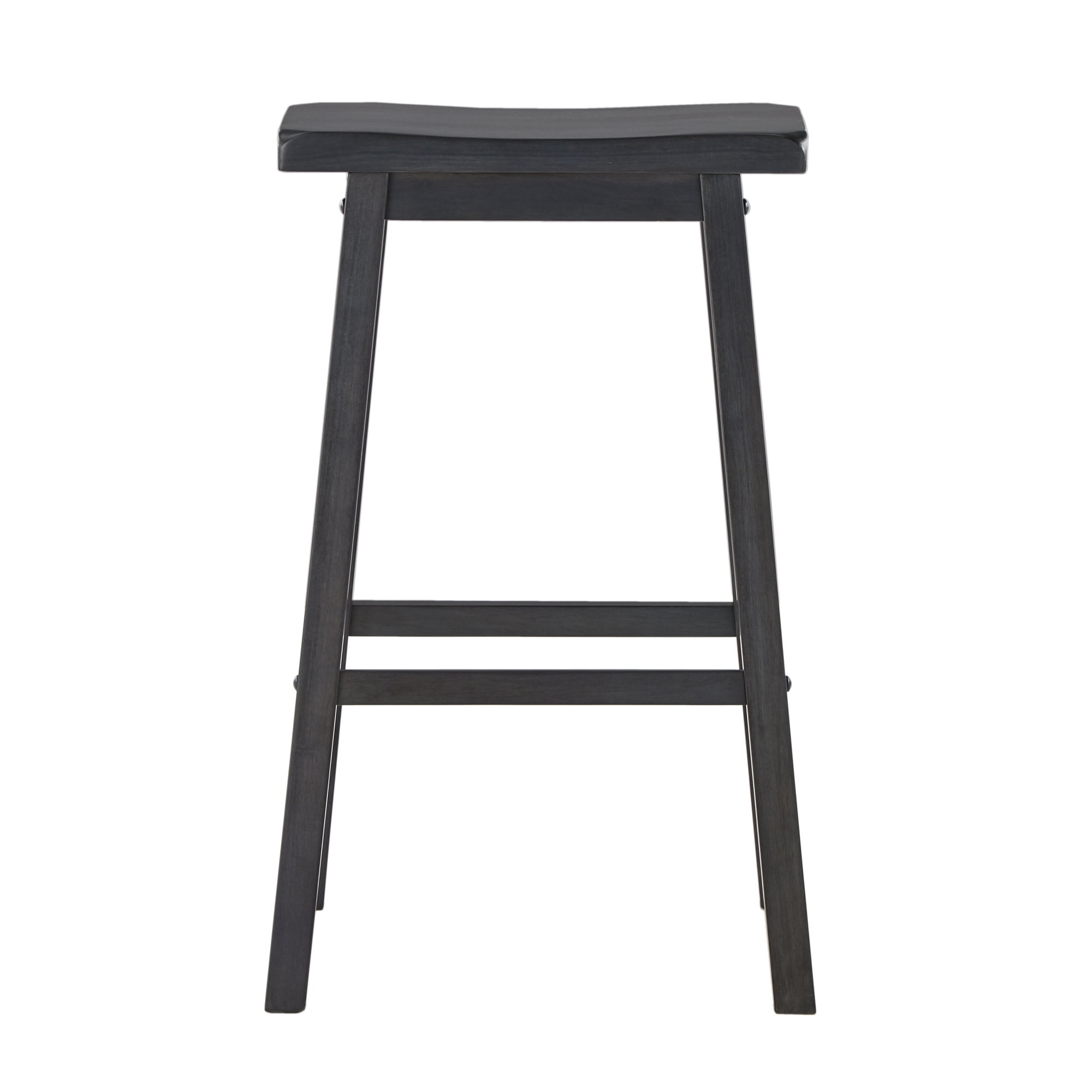 Weston Home Ashby Saddle Seat 29-inch Bar Height Backless Stools, Set of 2, Antique Dark Denim