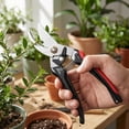 thumbnail image 2 of Btomtd Gardening Tools Pruning Shears with 10ml Antirust Oil, 7.3" Stainless Steel Pruning Scissors for Potting Trimming, Garden Tools, Silver, 2 of 6