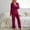 Red, variant on Azrian Womens Pajamas,Women's Home Clothes Women's Winter Pants with Long Sleeves Pajama Suit Size,Red on