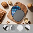 thumbnail image 4 of Pofeuu Ice Blue Stripes Print Silicone Pot Mat Mitten With Hanging Loop Heat Resistant Oven Mitts Non-Slip Bbq Baking Smoking Potholders, 4 of 7