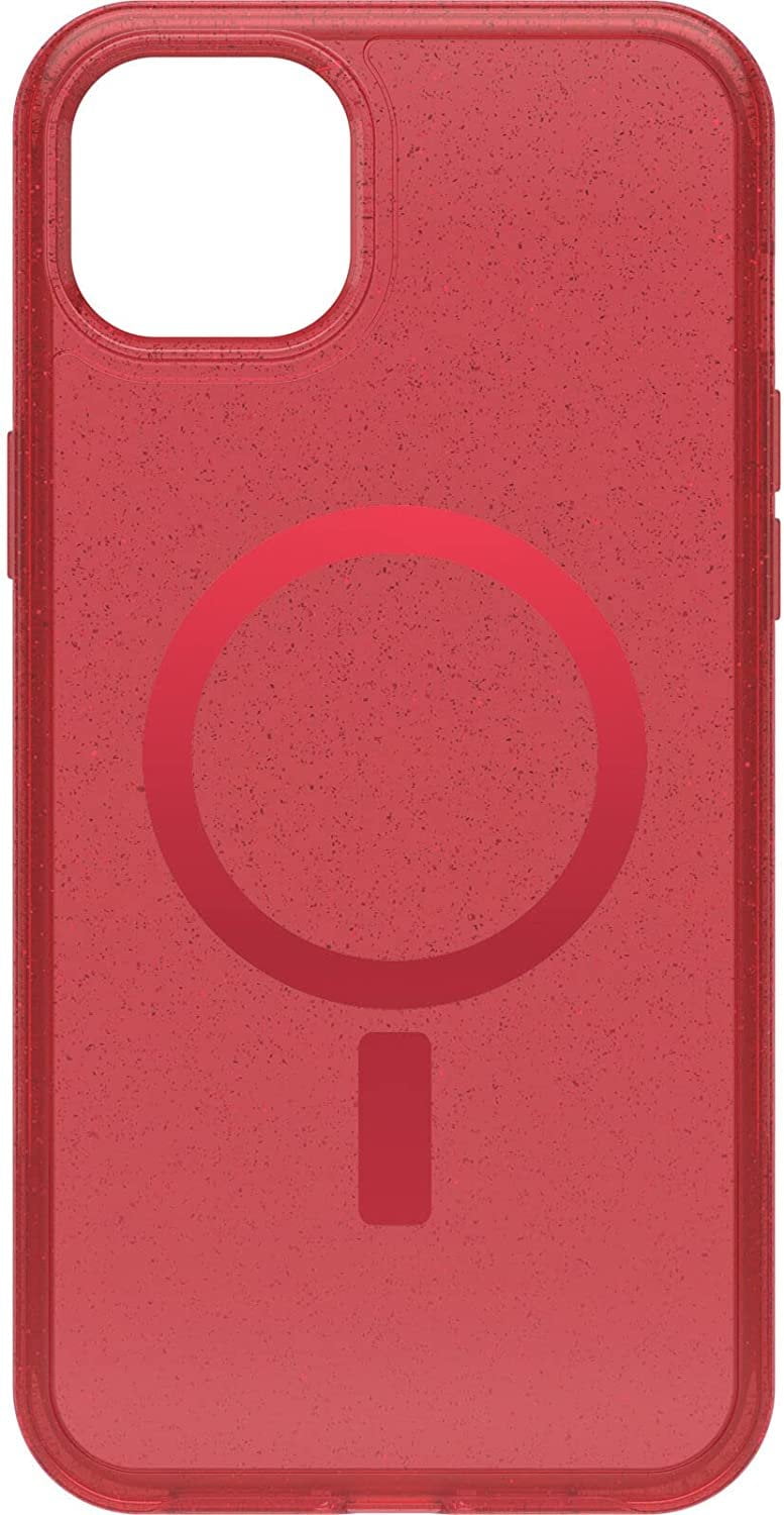 OtterBox Symmetry Soft Shell Back Cover Cell Phone Case for iPhone 14 Plus, Pinky Swear Red