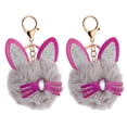 thumbnail image 1 of EeaseCA 2Pcs Cat Ear Key Chain Key Ring Pendant Car Bag Ornament Creative Keychain, 1 of 8