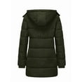 thumbnail image 4 of GGleaf Women's Winter Thicken Puffer Coat Warm Snow Jacket with Removable Hood Fashions Long Jacket Army Green XX-Large, 4 of 9