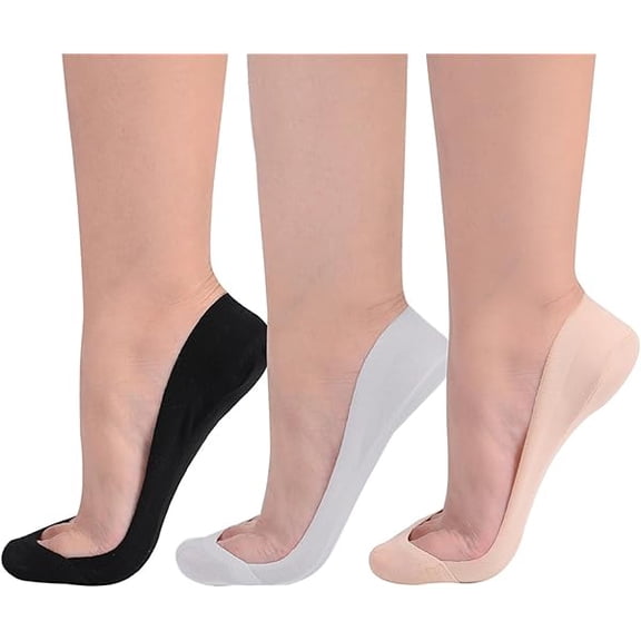 Eryueer Thin Ultra Low Cut No Show Socks in ANY Flats Heels Womens TRULY Non Slip Cotton Liner Socks