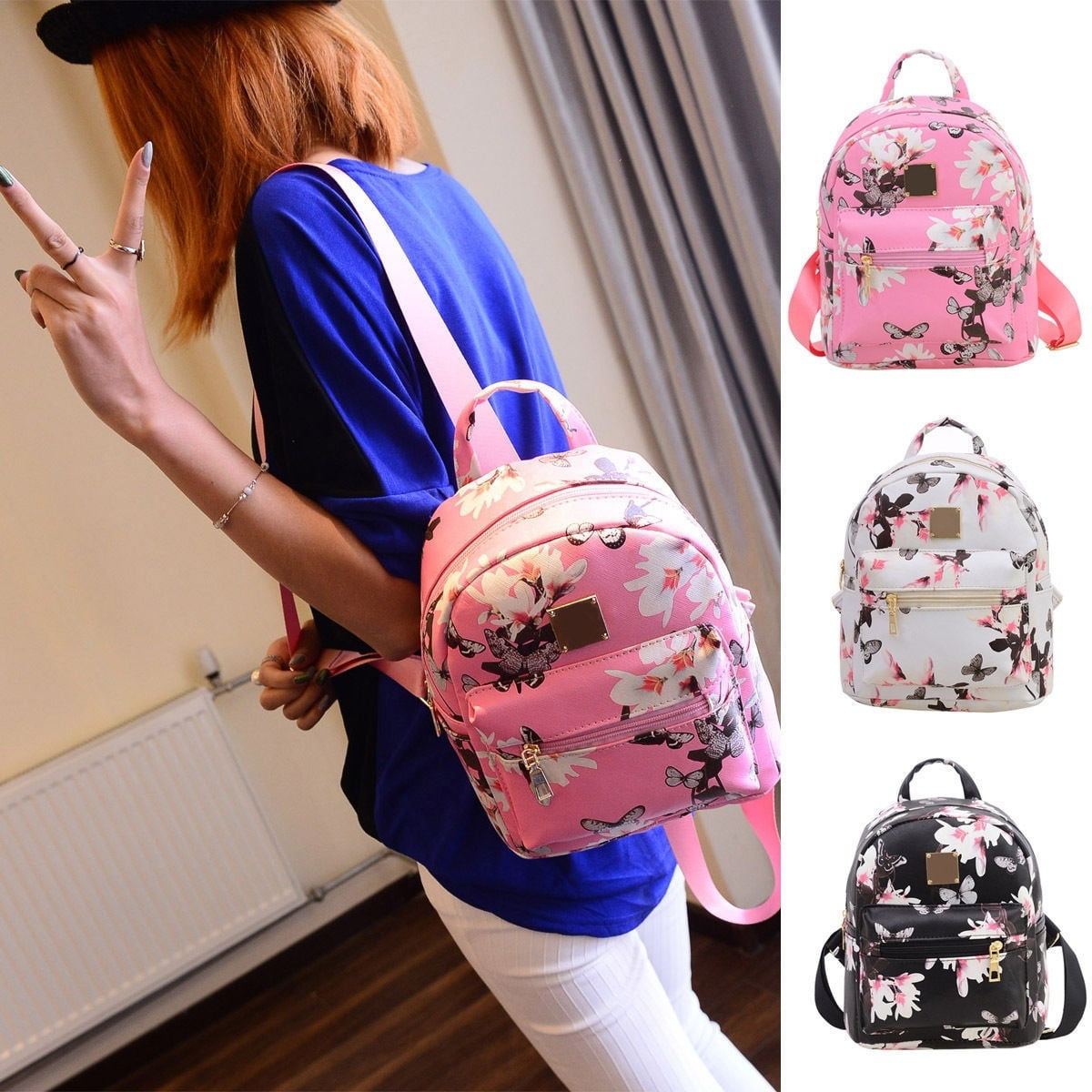 New Women's Backpack Travel Leather Handbag Rucksack Shoulder School Bag 
