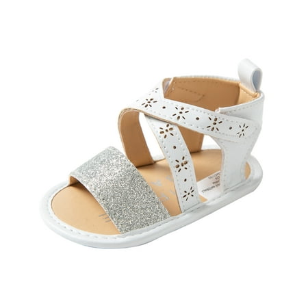 

Lacyhop Children Beach Casual Soft Sole Flat Sandals Girls Walker Lightweight Ankle Strap Summer Sandal Non-Slip Flats