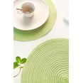 thumbnail image 5 of 15 Inch Round Braided Placemats Set of 4, Washable Heat Resistant Cotton Polyester Circle Place Mats for Kitchen Dining Table - Spring Green, 5 of 5