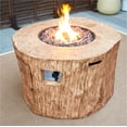 thumbnail image 4 of Outdoor Wood Coating Fire Pit Table with Four Rattan Chairs, 4 of 7
