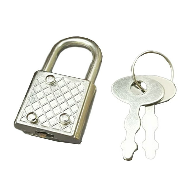 Vintage Padlock Lock Notebook Luggage Belt Padlock Lock with Key Locks Hardware