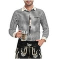 thumbnail image 1 of Blusa y camisa de manga larga con cuello vuelto para hombre, blusa informal de moda con botones y retazos, blusa de manga larga con cuello vuelto, blusa de poliéster para hombre, 1 of 5