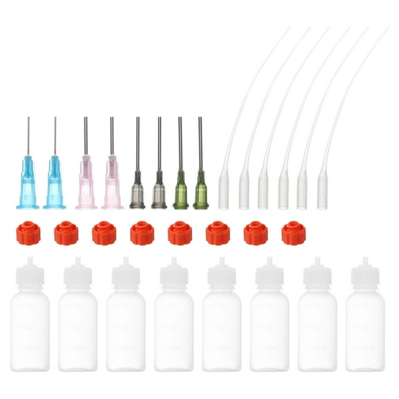 30ml Precision Applicator Bottles, 16Pcs Needle Tip Squeeze Bottle Small Squeeze Bottles Needle Bottle for Glue