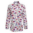 thumbnail image 4 of Republican Button Long Sleeve Blouse Woman Streetwear Casual Shirts Summer Oversize Woman Streetwear Clothing Birthday Present, 4 of 7