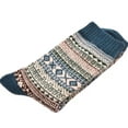 thumbnail image 4 of 5 Pairs Womens Multicolor Fashion Warm Wool Cotton Thick Winter Crew Fuzzy Socks, 4 of 4