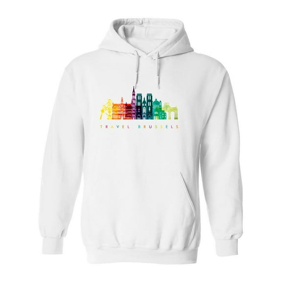 Travel Brussels Capital Hoodie Men -Image by Shutterstock, Male Large