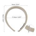 thumbnail image 3 of Unique Bargains 1 Pc Classic Elegant Knitted Twill Headband for Women for Girls 5.91"x5.51" Khaki, 3 of 4