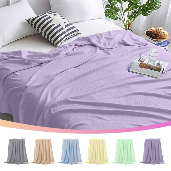 Queen Size Cooling Blankets Summer Lightweight Thin Comforter,Cooler Quilt for Hot Sleepers and Night Sweats,Skin Friendly Throw Blanket for Bed Couch,Soft Comfy Blankets for All Seasons