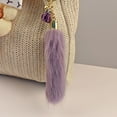 thumbnail image 2 of Fluffy Pom Pom Keychain - Soft Plush Tassel Car Key Charm with Fuzzy Ball Pendant, Cute Backpack & Purse Accessory for Women & Girls (Multiple Colors), 2 of 6