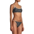 thumbnail image 3 of Calvin Klein BLACK Logo-Print Bralette Bikini Swim Top, US Medium, 3 of 4