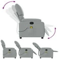 thumbnail image 5 of vidaXL Massage Recliner Chair Light grey Fabric, Metal, Plywood, Foam, 5 of 6