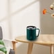 thumbnail image 5 of Taza de café de acero inoxidable con líneas de medición - taza aislante de doble pared de 20oz para bebidas calientes y frías, blanca/gris/verde, 5 of 6