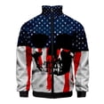 thumbnail image 5 of Chaqueta con estampado 3D de la bandera de EE. UU. vintage para hombre y mujer, sudadera de manga larga con rayas y estrellas estadounidenses, chaquetas de calle unisex con cremallera, ropa de abrigo, 5 of 5