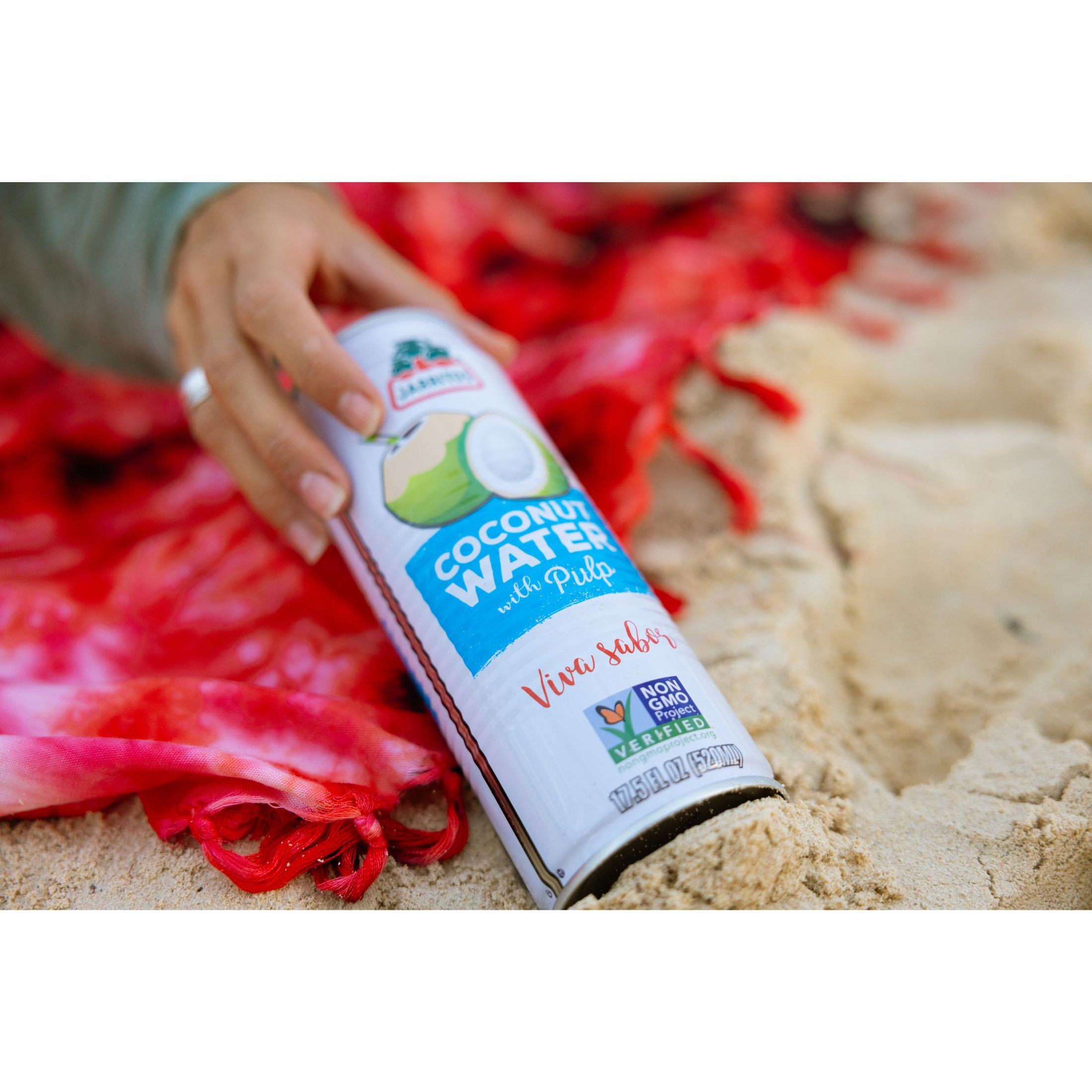 Jarritos Coconut Water With Pulp, 17.5 fl oz (520 ml) Can , 1 Count