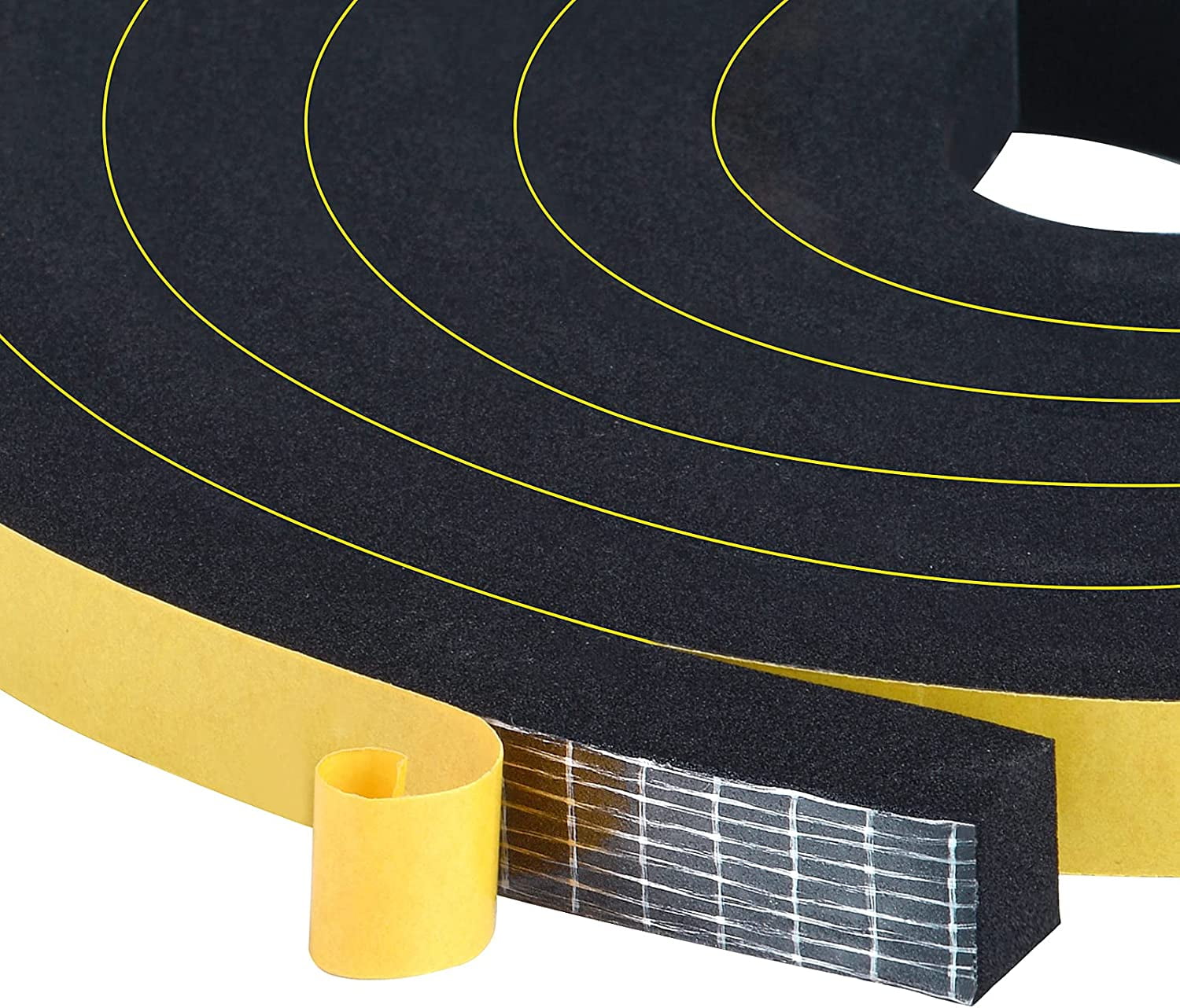 Strong Adhesive Door Weather Stripping. Foam Tape for Doors and Windows