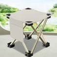 thumbnail image 4 of Camping Stool Foldable Great Load Bearing Easy Storage Stable Structure Thick Legs Resting Widen Platform with Storage Pouch Camping Chair Camping Stuff, 4 of 7