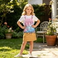 thumbnail image 2 of XAOFW Kids Girls Summer Dresses Sleeveless Ice Cream Printed Overalls Dress With Pocket Casual Suspender Dresses For Everyday Wear Versatile 12-13 Years, 2 of 7