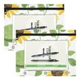 thumbnail image 2 of Lovely Turtles Sunflowers and Leaves 3-Ring Binder Pouches A4 Size Zipper Pocket File Storage 2 Packs, 2 of 6